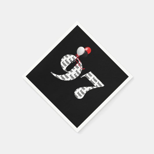 97. Geburtstagsballons Serviette (Ecke)