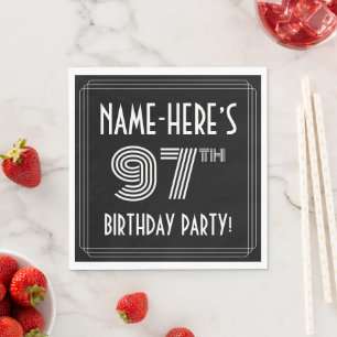 97. Geburtstagsparty: Art-Déco-Stil + Individuelle Serviette