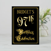 97. Geburtstagsparty — Extravagantes Drehbuch und Folieneinladung (Stehend vorne)