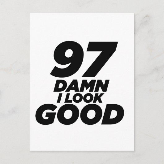 97 Ich sehe gut Geburtstag aus Postkarte (Vorderseite)