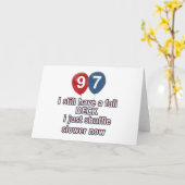 97 Jahre lustige Geburtstagsdesigns Karte (Gelbe Blume)