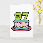 97 Jährig-Geburtstags-Kuchen Karte (Gelbe Blume)