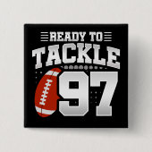 97-jähriges Tackle Football Party 97. Geburtstag Button (Vorderseite)