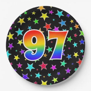 97. Veranstaltung: Bold, Fun, Colorful Rainbow 97 Pappteller