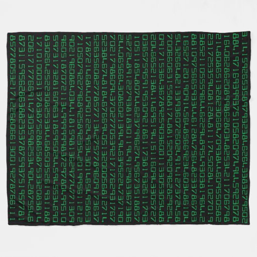 985 Ziffern von Pi Fleece Blanket (Vorderseite (Horizontal))