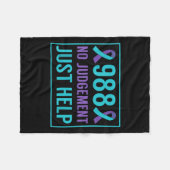 988 Day - 8. September - Suizidprävention Awarene Fleecedecke (Vorderseite (Horizontal))