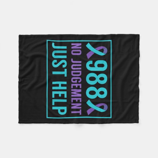 988 Day - 8. September - Suizidprävention Awarene Fleecedecke (Vorderseite (Horizontal))