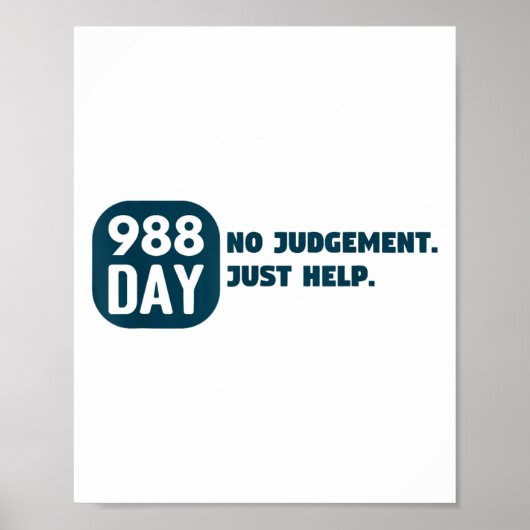 988 Day - 8. September - Suizidprävention Awarene Poster (Vorne)