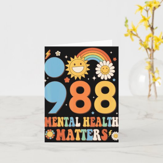 988 Mental Health S Awareness Tomorrow Needs Karte (Gelbe Blume)