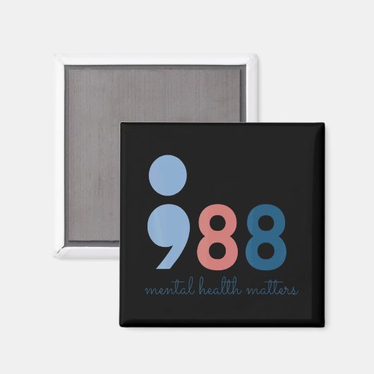 988 Mental Health S Suicide Prevention Aware Magnet (Vorderseite/Rückseite)