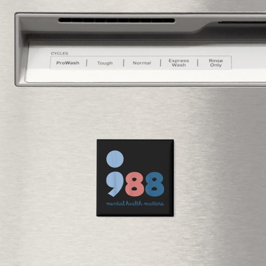 988 Mental Health S Suicide Prevention Awareness Magnet (In Situ (Geschirrspüler))