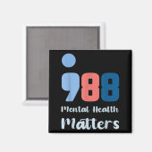 988 Mental Health S Suicide Prevention Awareness Magnet (Vorderseite/Rückseite)
