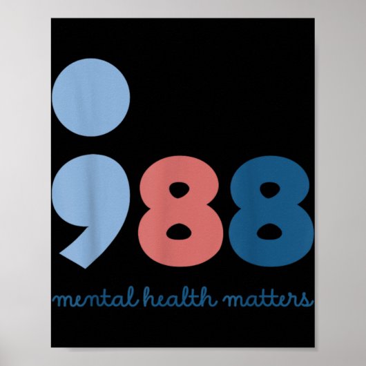 988 Mental Health S Suicide Prevention Awareness Poster (Vorne)