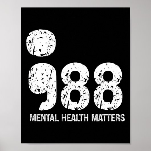 988 Mental Health S Suicide Prevention Awareness  Poster (Vorne)