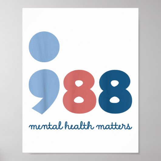 988 Mental Health S Suicide Prevention Awareness Poster (Vorne)