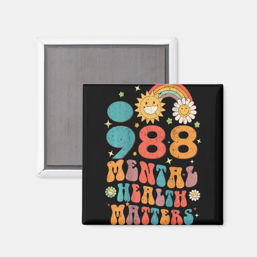 988 Mental Health S Suicide Prevention Retro Magnet (Vorderseite/Rückseite)