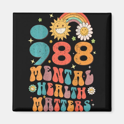 988 Mental Health S Suicide Prevention Retro Magnet (Vorne)
