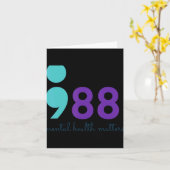 988 Mental Hralth S Suicide Prevention Aware Karte (Gelbe Blume)