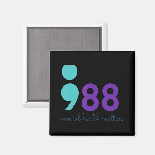 988 Mental Hralth S Suicide Prevention Aware Magnet (Vorderseite/Rückseite)