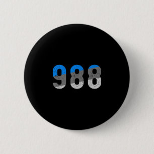 988 Präventions-Hotline Gesundheitsbewusstsein Button