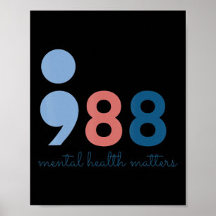 988 Psychische Gesundheitsprobleme Suizidpräventio Poster