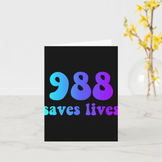 988 Saves Lives Karte (Gelbe Blume)