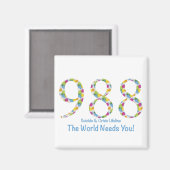 988 Selbstmord & Krisen Lebensader Die Welt brauch Magnet (Vorderseite/Rückseite)