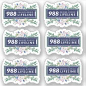988 Selbstmord und lebensbedrohliche Flora-Aufkleb Aufkleber (Vorderseite)