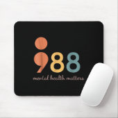988 Semicolon Mental Health S Bewusstsein Mousepad (Mit Mouse)