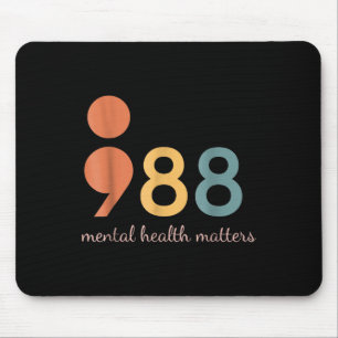 988 Semicolon Mental Health S Bewusstsein Mousepad