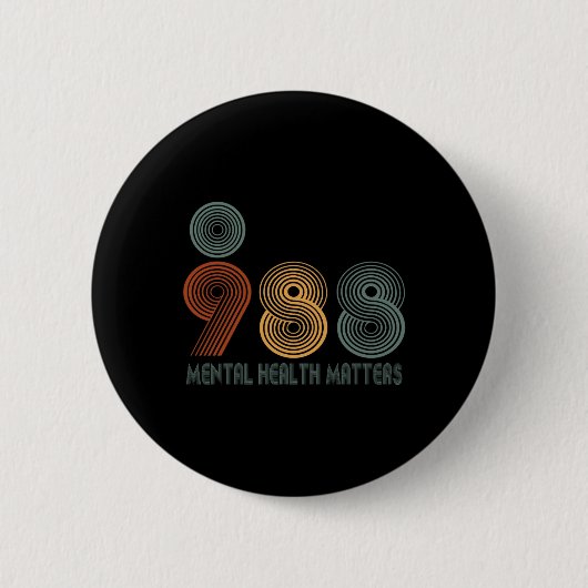 988 Semicolon Mental Health S  Button (Vorderseite)