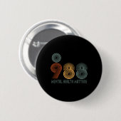 988 Semicolon Mental Health S  Button (Vorne & Hinten)