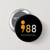 988 Semicolon Mental Health S Suicide Preven  Button (Vorne & Hinten)
