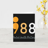 988 Semicolon Mental Health S Suicide Preven Karte (Gelbe Blume)