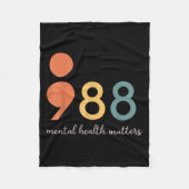 988 Semicolon Mental Health S Suizidprävention Fleecedecke (Vorderseite)
