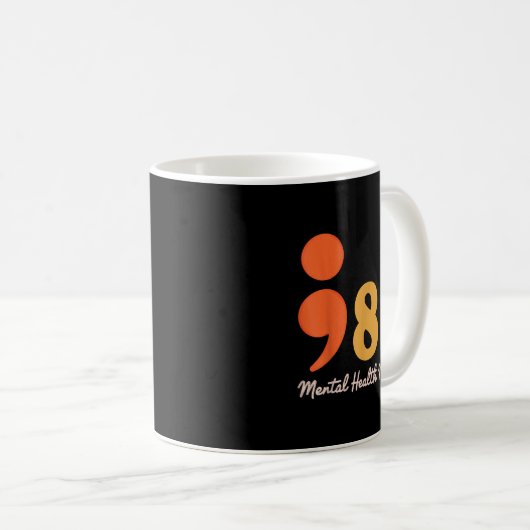 988 Semicolon Mental Health S Suizidprävention Kaffeetasse (VorderseiteRechts)