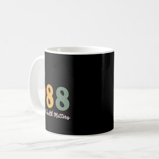 988 Semicolon Mental Health S Suizidprävention Kaffeetasse (Vorderseite Links)