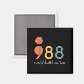 988 Semicolon Mental Health S Suizidprävention Magnet (Vorderseite/Rückseite)