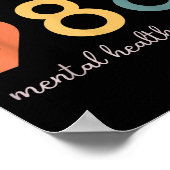 988 Semicolon Mental Health S Suizidprävention Poster (Ecke)