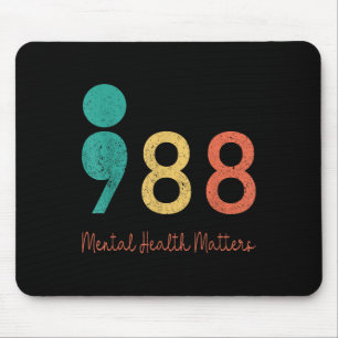 988 Semicolon Mental Health S Suizidprävention R Mousepad
