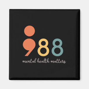 988 Semicolon Psychische Gesundheitsprobleme Suizi Magnet