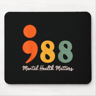 988 Semikolon Prävention psychischer Gesundheit Mousepad