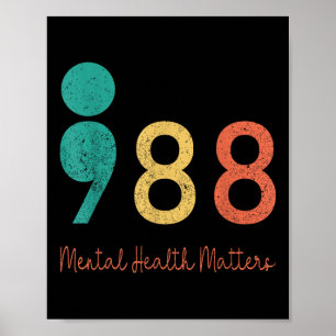 988 Semikolon Psychische Gesundheit S Suizidpräven Poster