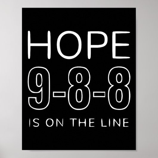988 Shirt - Suicide Prevention Crisis Lifeline 988 Poster (Vorne)