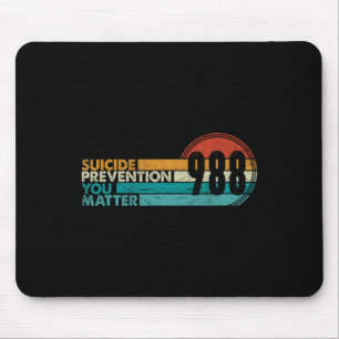 988 Shirt Suizidprävention Lifeline 988 Awarenes Mousepad