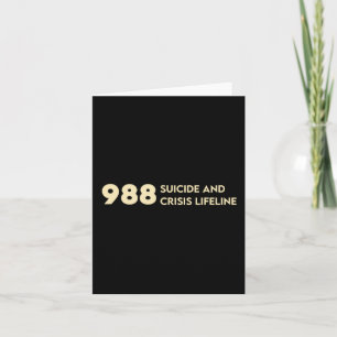 988 Suicide Awareness Hotline Mental Health S Blac Karte