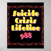 988 Suicide Crisis Lifeline 988 Poster (Vorne)