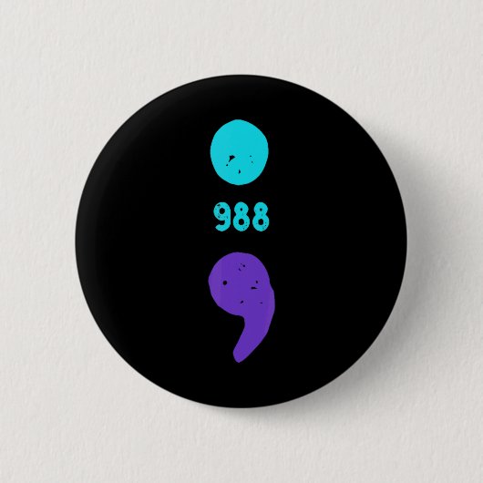 988 Suicide Prevention 988 Comma Button (Vorderseite)