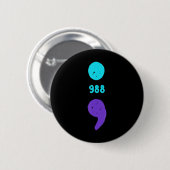 988 Suicide Prevention 988 Comma Button (Vorne & Hinten)