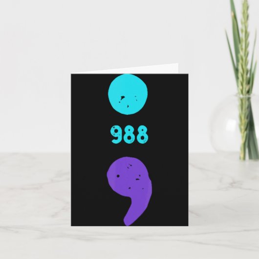 988 Suicide Prevention 988 Comma Karte (Vorderseite)